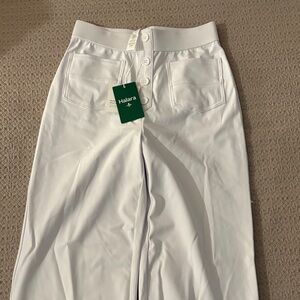 HALARA Classic White Buttoned Pants